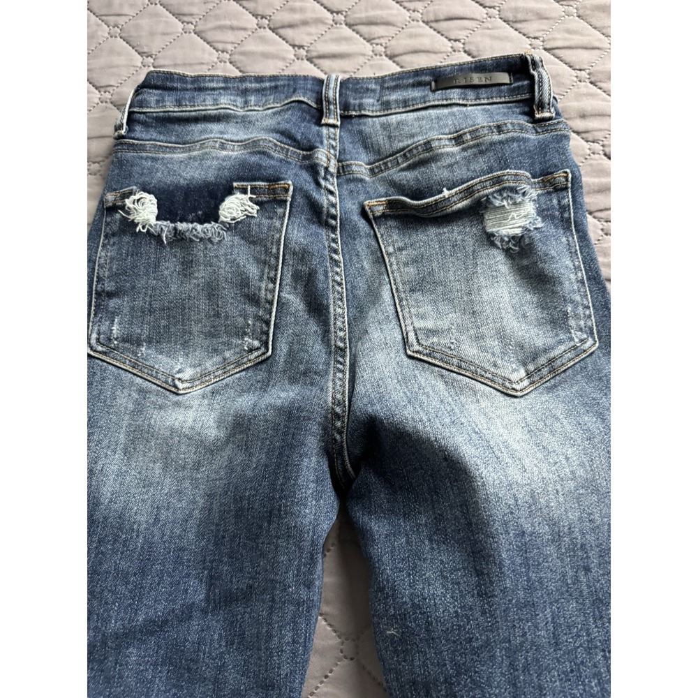 Risen Jeans Straight Leg Vintage Washed RDP1268 Sz 3/26 Frayed Distressed GUC - Picture 9 of 12